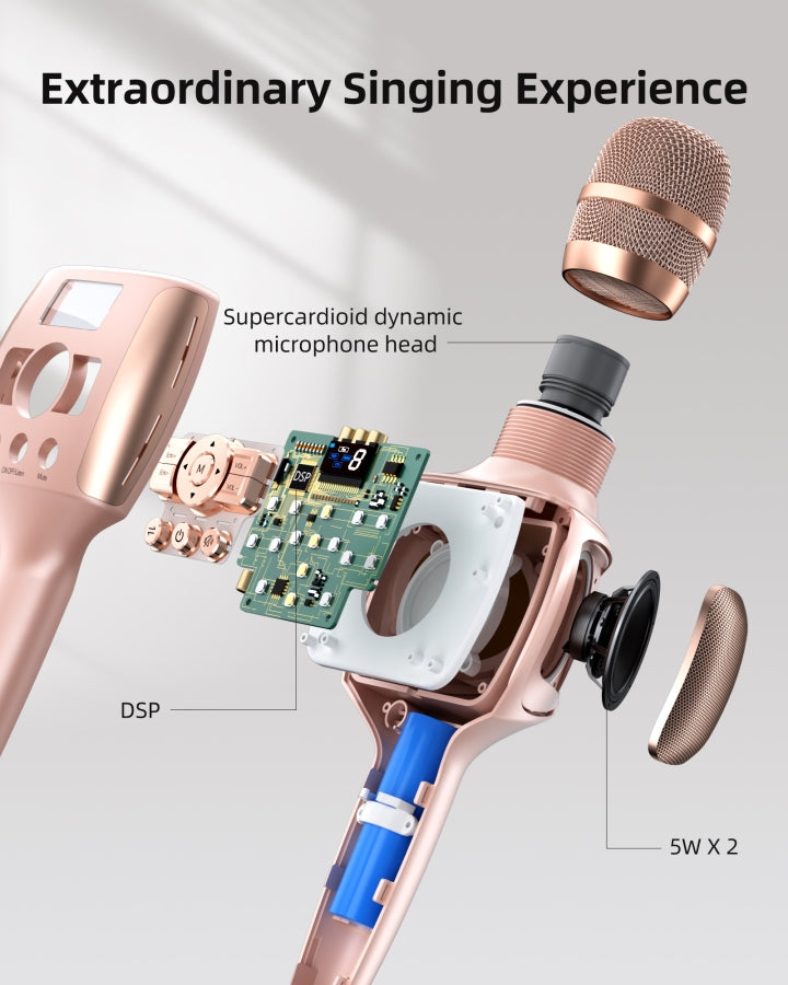 MEINIAO Wireless Bluetooth Handheld Karaoke Microphone Speaker