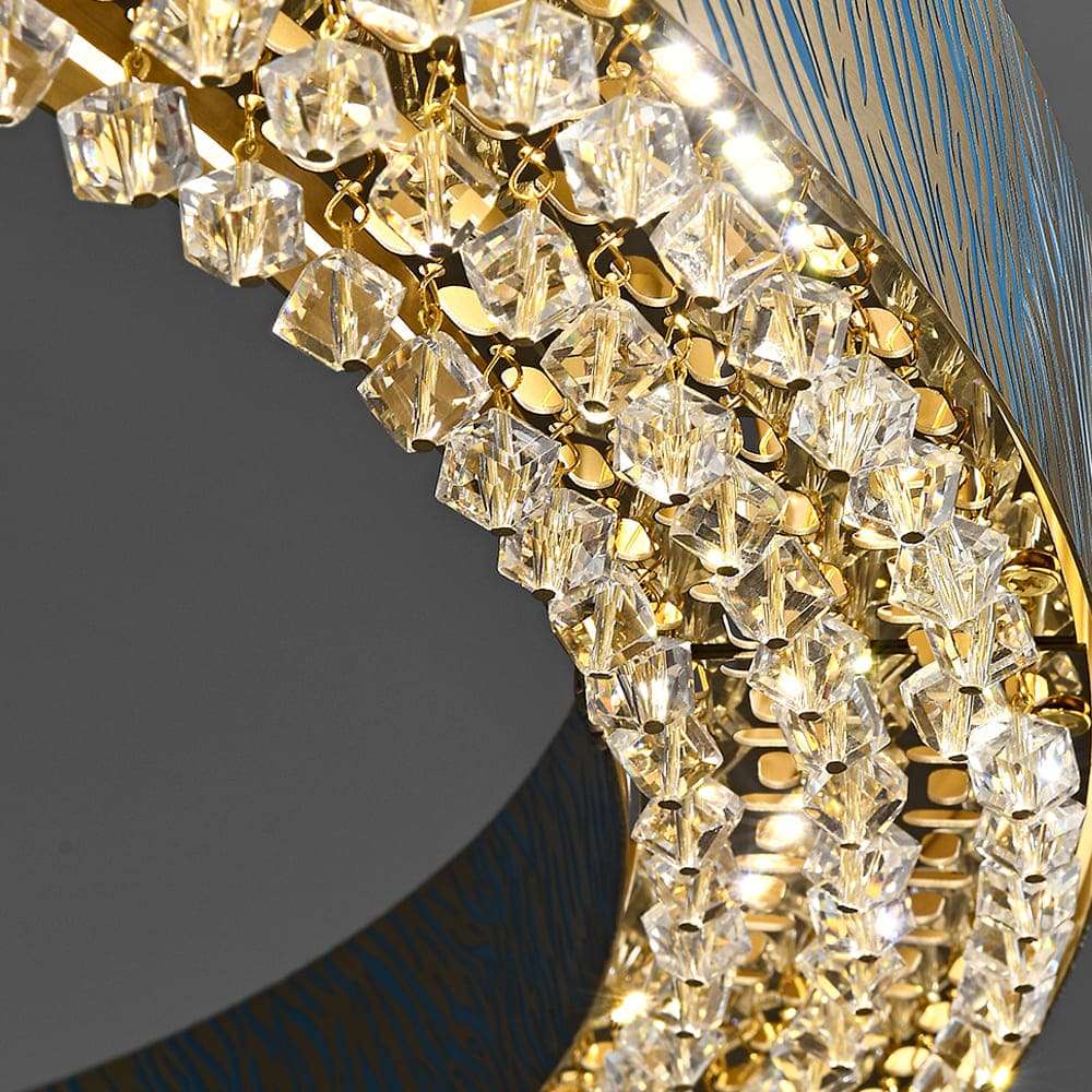 Blue Tiger Pattern Crystal LED Chandelier – view 7