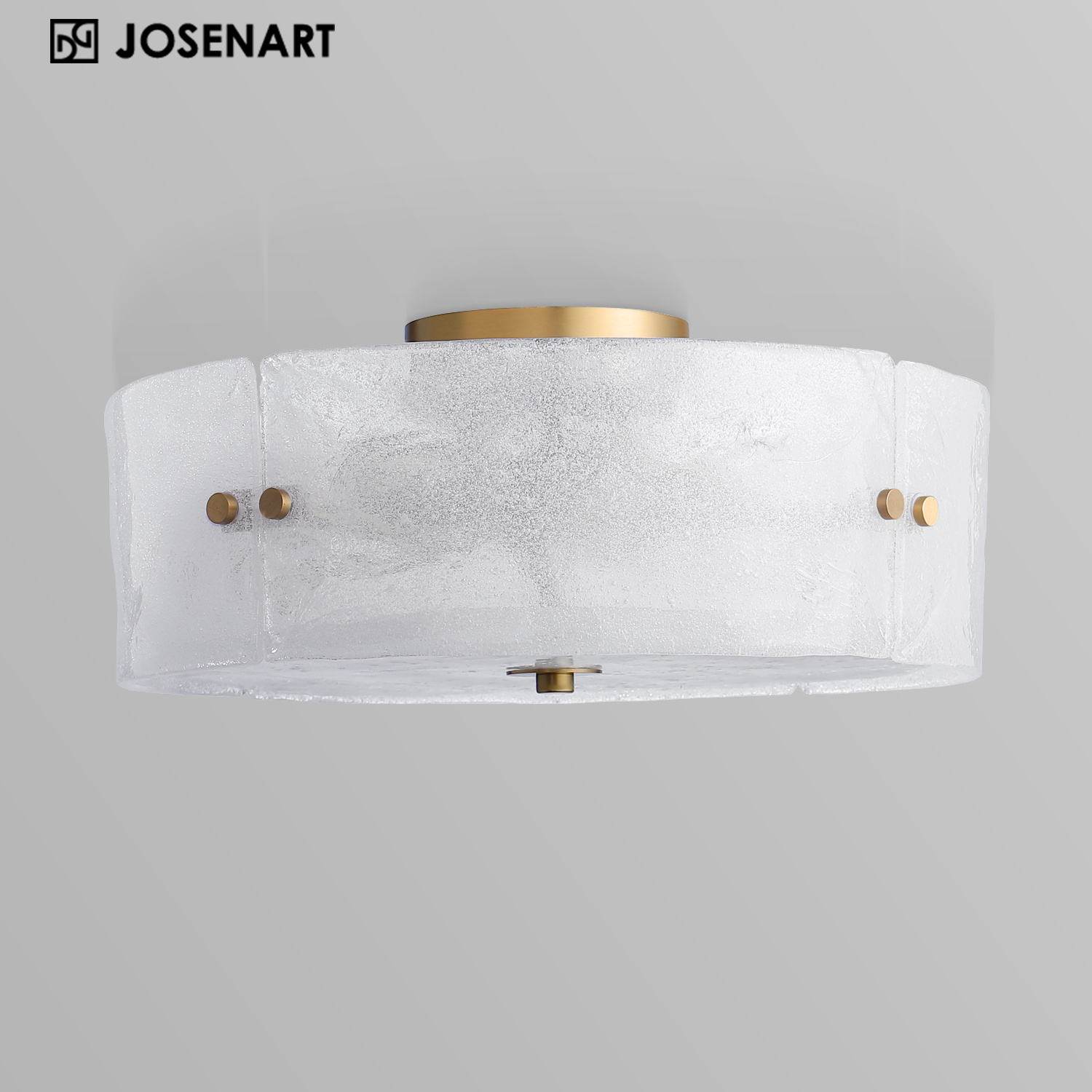 Minimalist Brass Flush Mount Ceiling Light – view 2