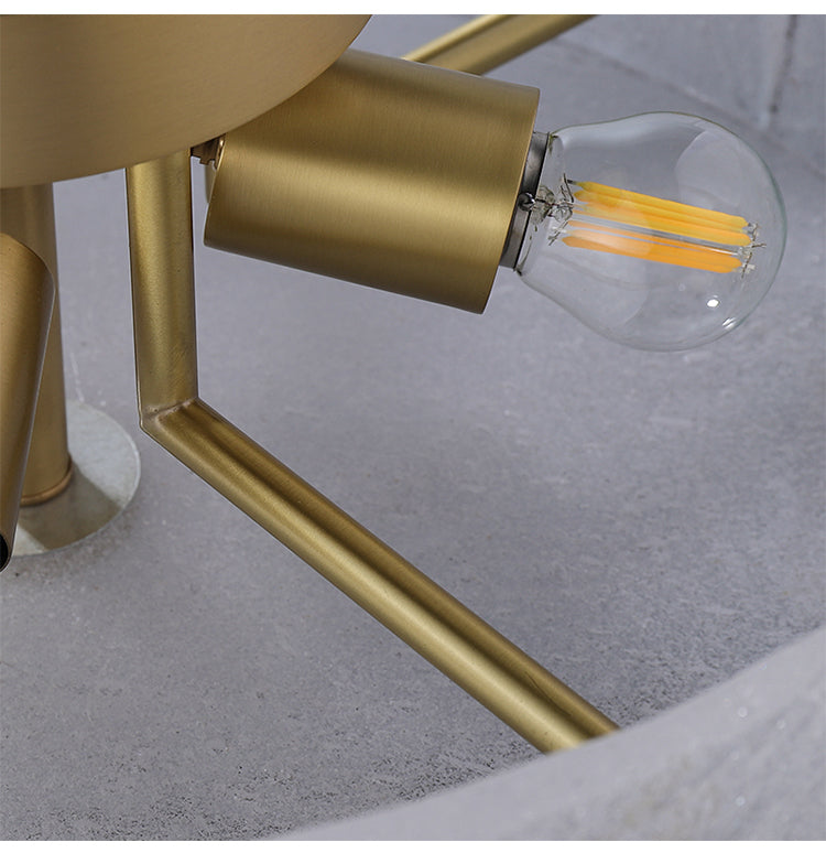 Minimalist Brass Flush Mount Ceiling Light – view 8