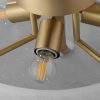 Minimalist Brass Flush Mount Ceiling Light – view 7