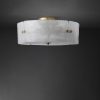 Minimalist Brass Flush Mount Ceiling Light