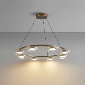 Modern Glass Cluster Chandelier for Living Room