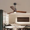 Modern Walnut LED Ceiling Fan with Remote – view 3