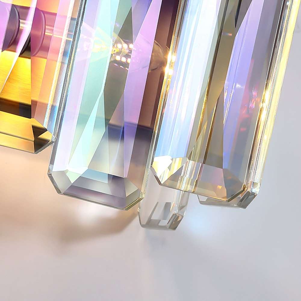 Colorful Crystal Wall Sconce – Modern Living Room – view 7