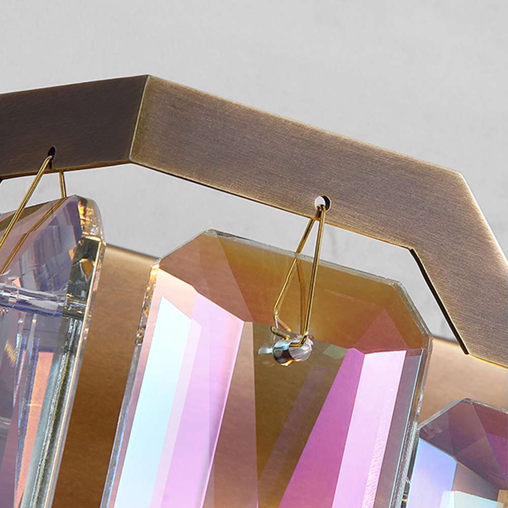Colorful Crystal Wall Sconce – Modern Living Room – view 6