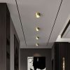 Minimalist Brass Globe LED Flush Mount Light – view 4