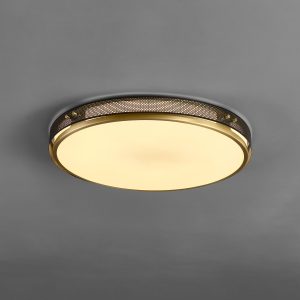 Matte Black LED Semi-Flush Mount Ceiling Light