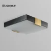 Modern Black Brass & Glass Flush Mount Light – view 2