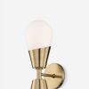 Prim Aged Brass Opal Glass 2-Light Wall Sconce – view 3