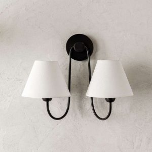 Wainwright Double Swoop Sconce - Elegant Dual-Arm Wall Light