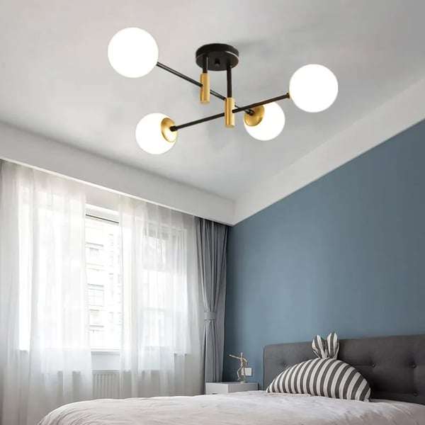 White Modern Bedroom Ceiling Light – view 2