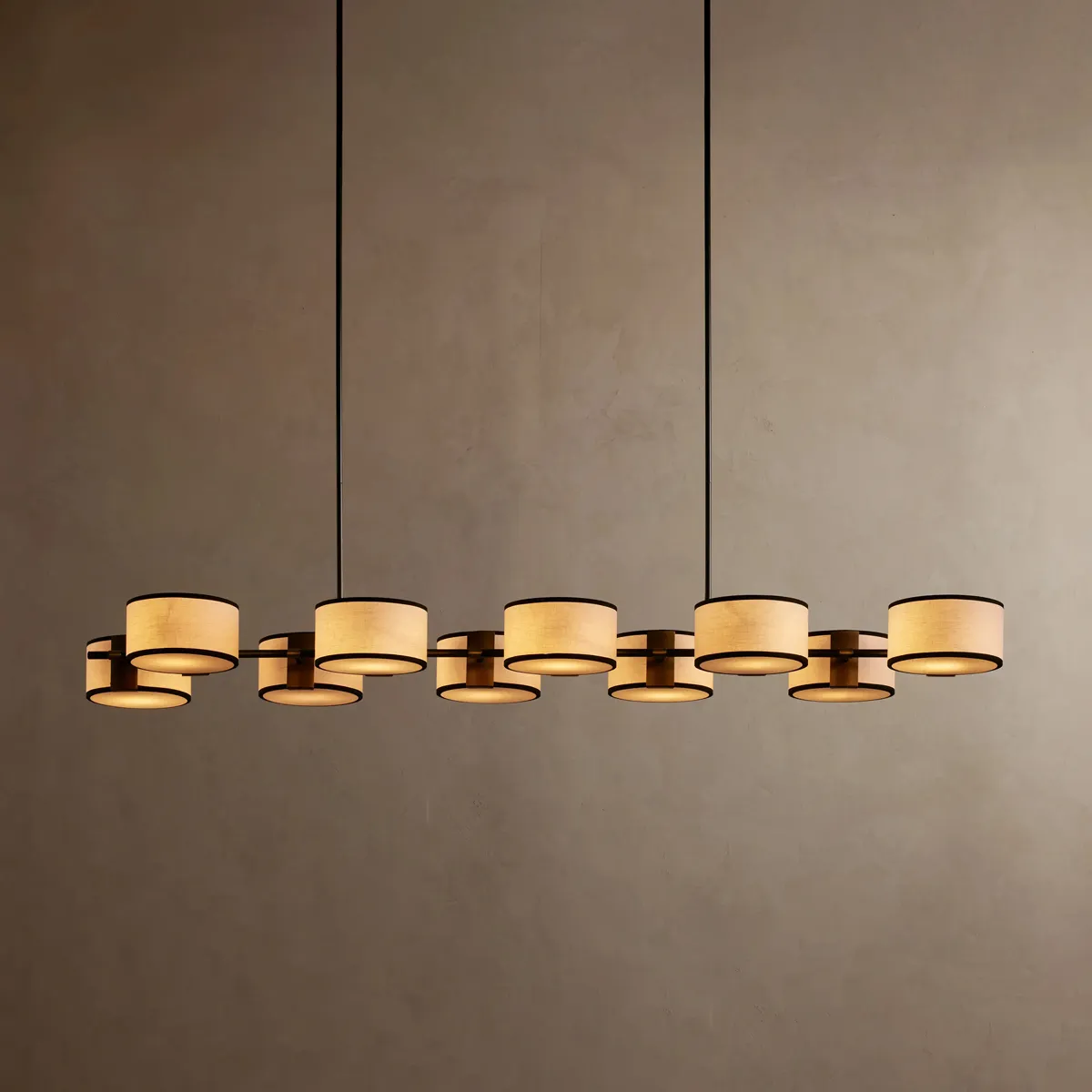 Daphne Fabric Linear Chandelier