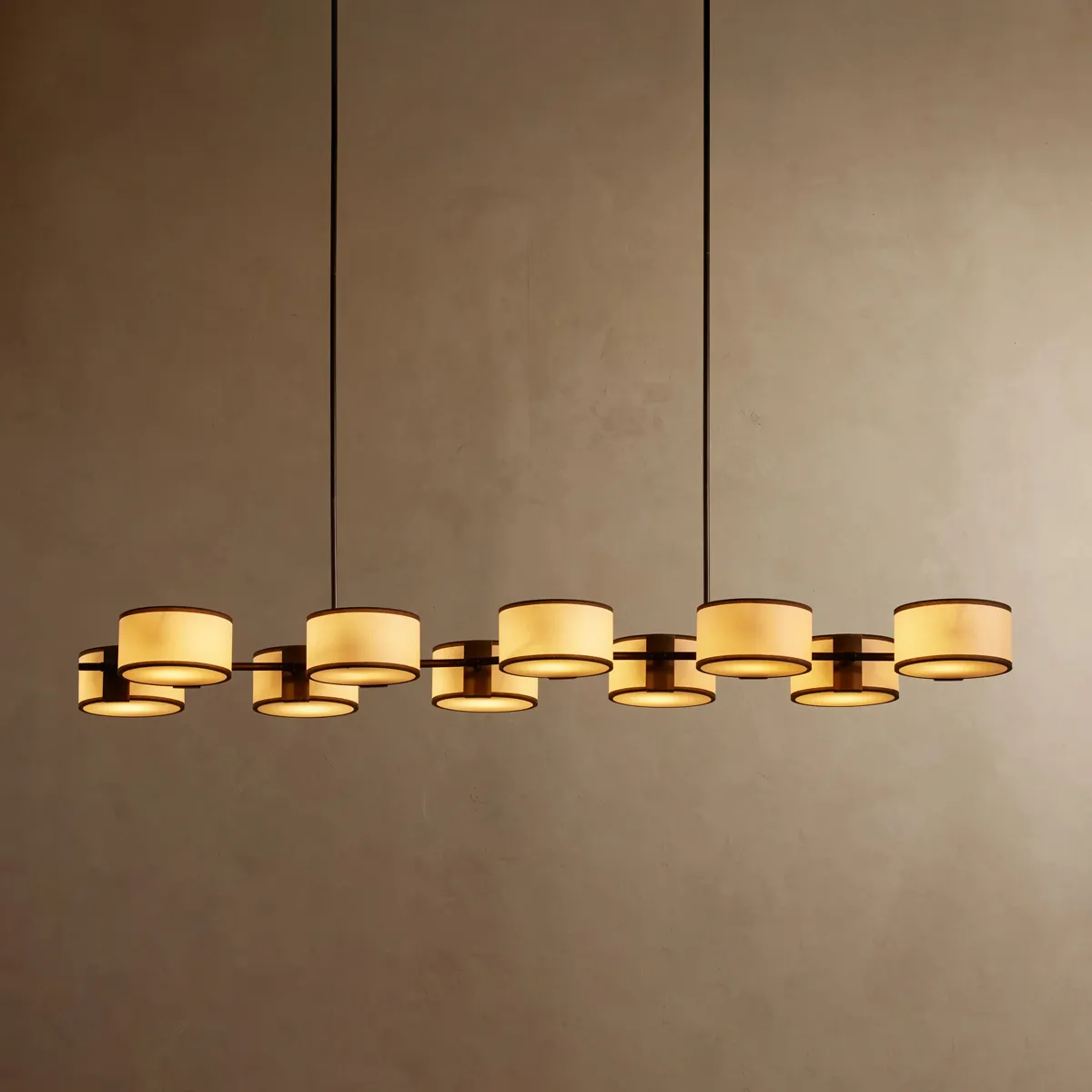 Daphne Fabric Linear Chandelier