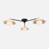 Delphine Glass Globe Triple Flush Mount