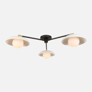Delphine Glass Globe Triple Flush Mount