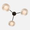 Delphine Glass Globe Triple Flush Mount
