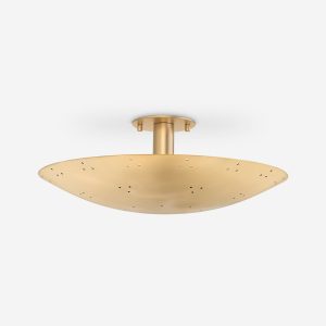 Kerris Perforated Disc Flush Mount Ceiling Light