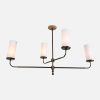 Marlowe Linen Shade Linear Chandelier