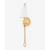 Alburgh Sconce – Knotted Iron Torch Wall Sconce with White Bell Shade – view 5