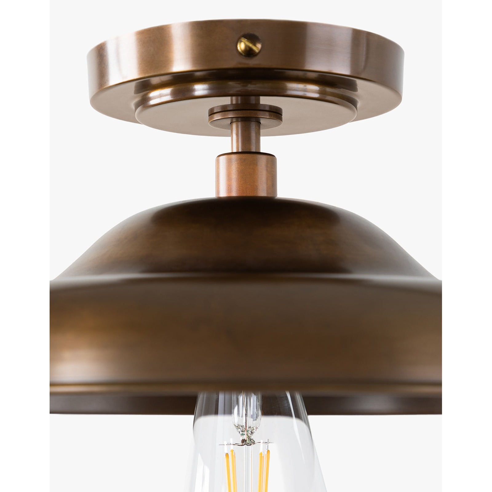 Clifton Flush Mount | Brass & Classic Ceiling Light – view 2
