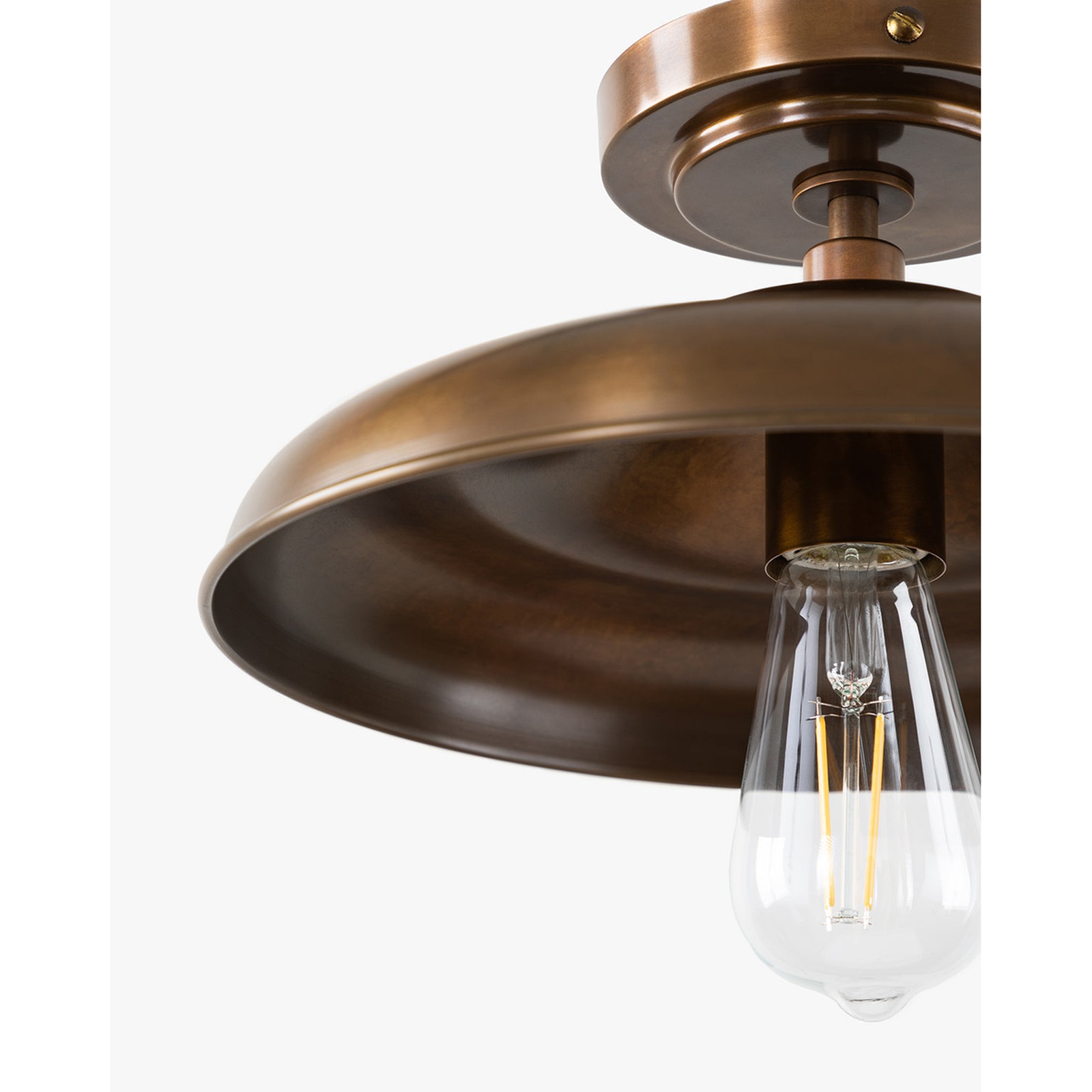 Clifton Flush Mount | Brass & Classic Ceiling Light – view 4