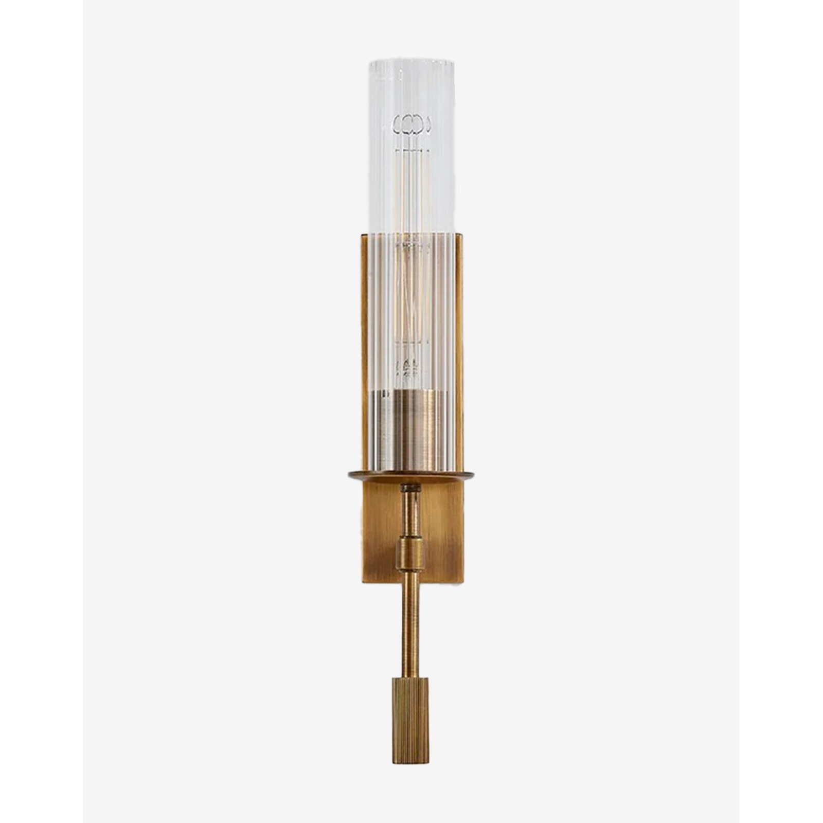 Elton Sconce — Mid-Century Brushed Brass Wall Light – view 4
