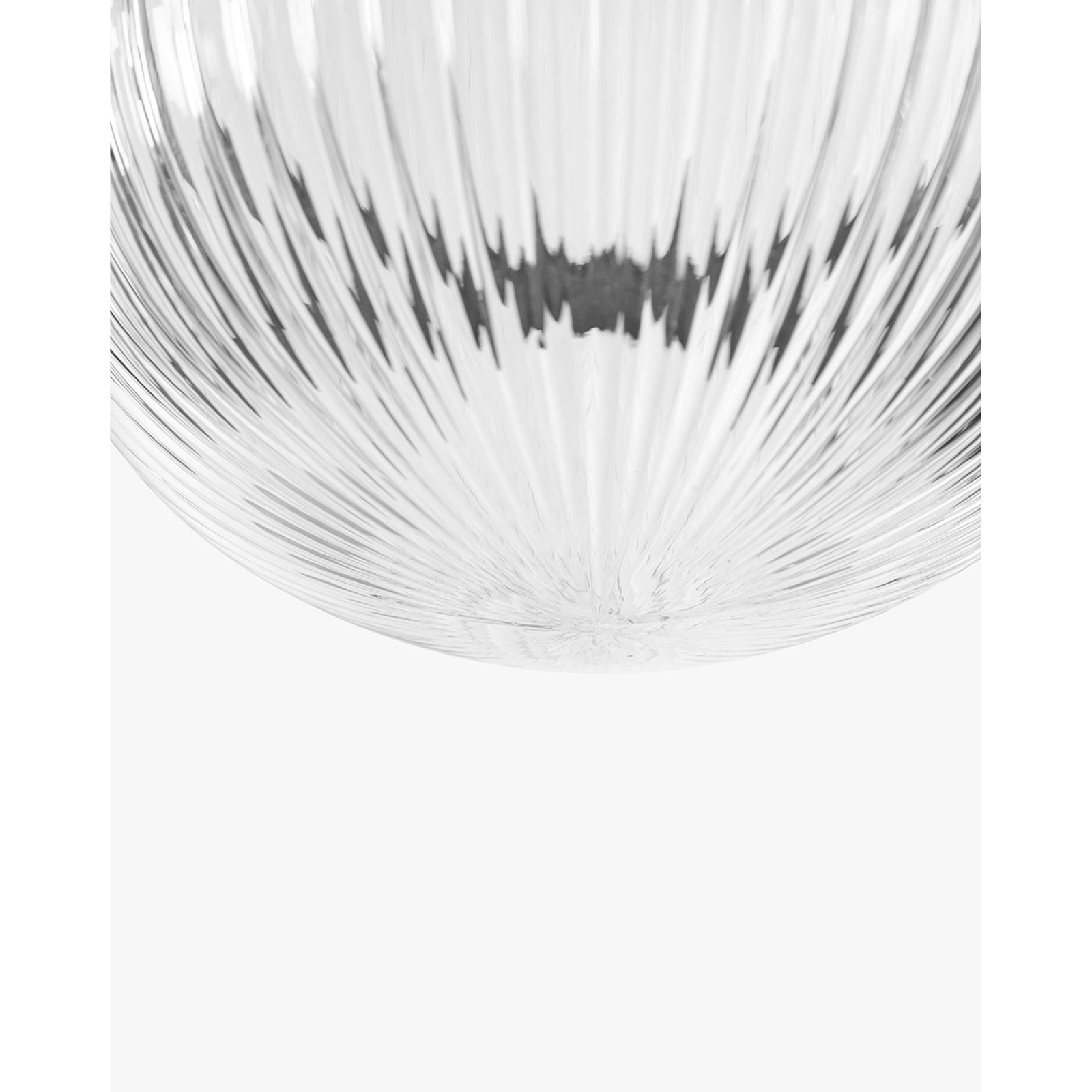 Hastings Semi-Flush Mount | Hand-Blown Ribbed Glass Antique Brass Ceiling Light – view 6