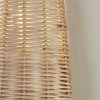 Naida Sconce | Hand-Woven Rattan Coastal Wall Sconce with Aged Brass Pull – view 6