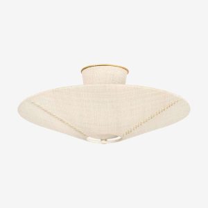 Salisbury Mills Flush Mount – Woven Fabric Ceiling Light