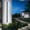 Haylen Solar Cylinder Outdoor Wall Lighting in Black