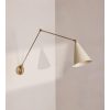 Vincent Wall Light, Cream Shade