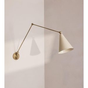 Vincent Wall Light, Cream Shade