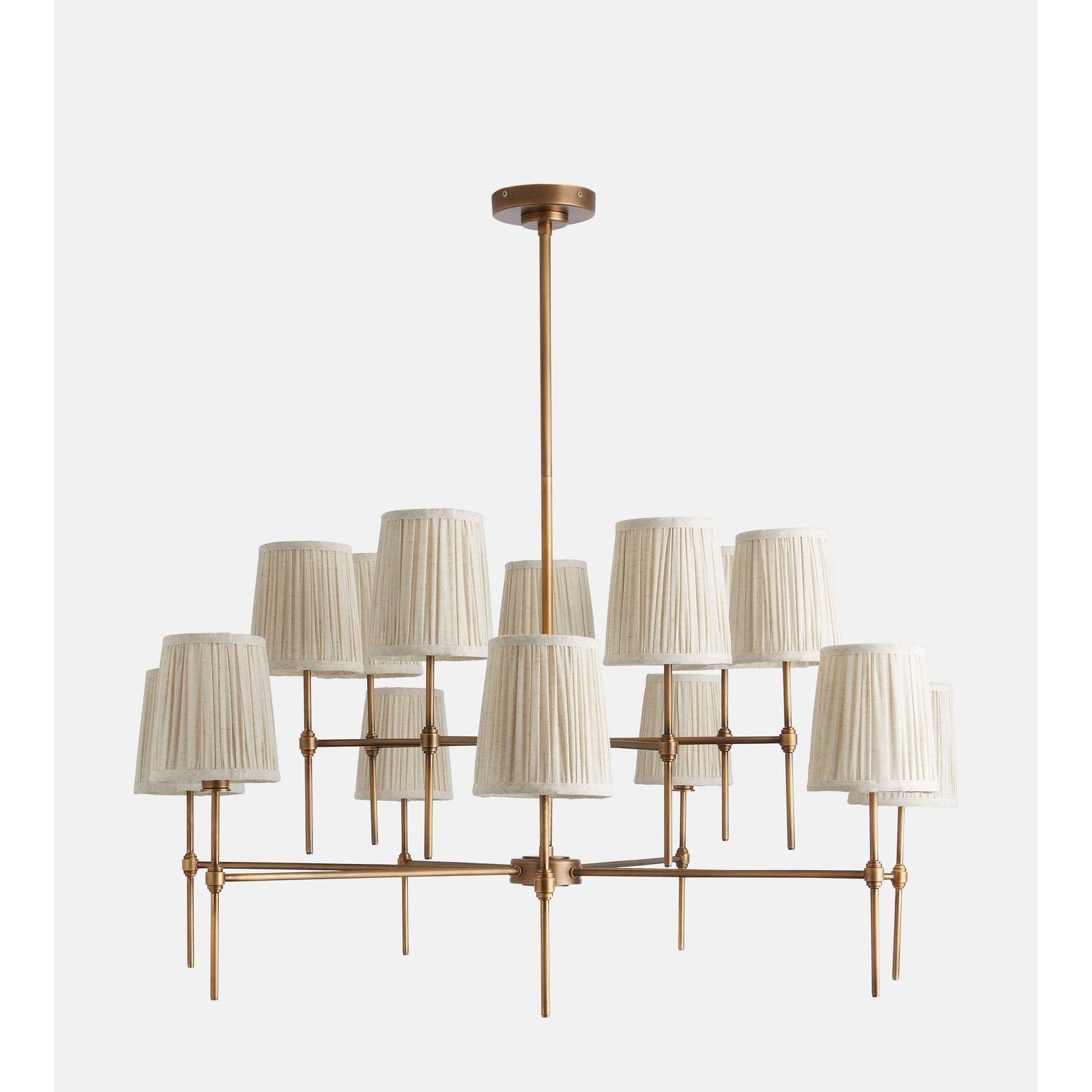 Isobella Chandelier, Antiqued Brass, Large