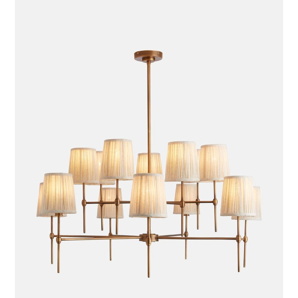 Isobella Chandelier, Antiqued Brass, Large