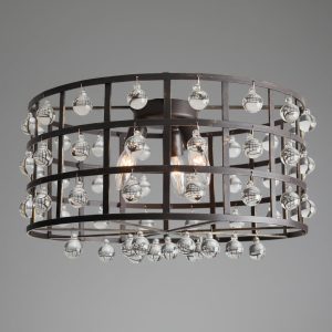 La Cage Flush Mount in Bronze