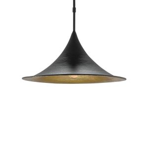 Black Gold Dome Pendant