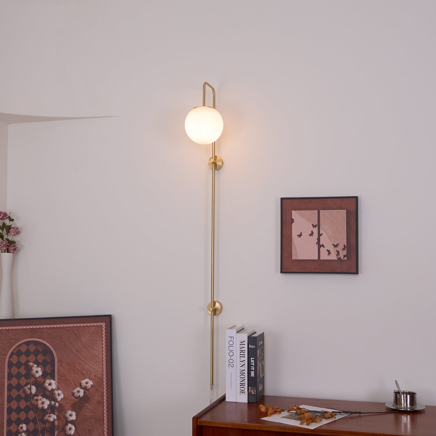 Aurelia Globe Plug-In Wall Sconce