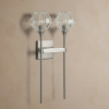 Amoroso Double Sconce in Nickel