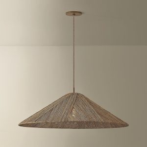Woven Disc Pendant Light