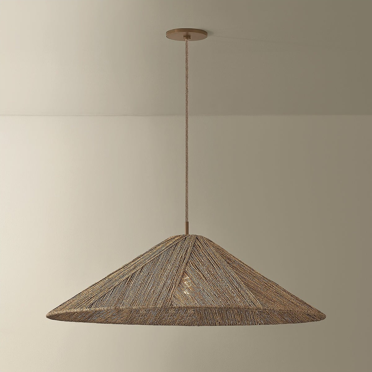 Woven Disc Pendant Light