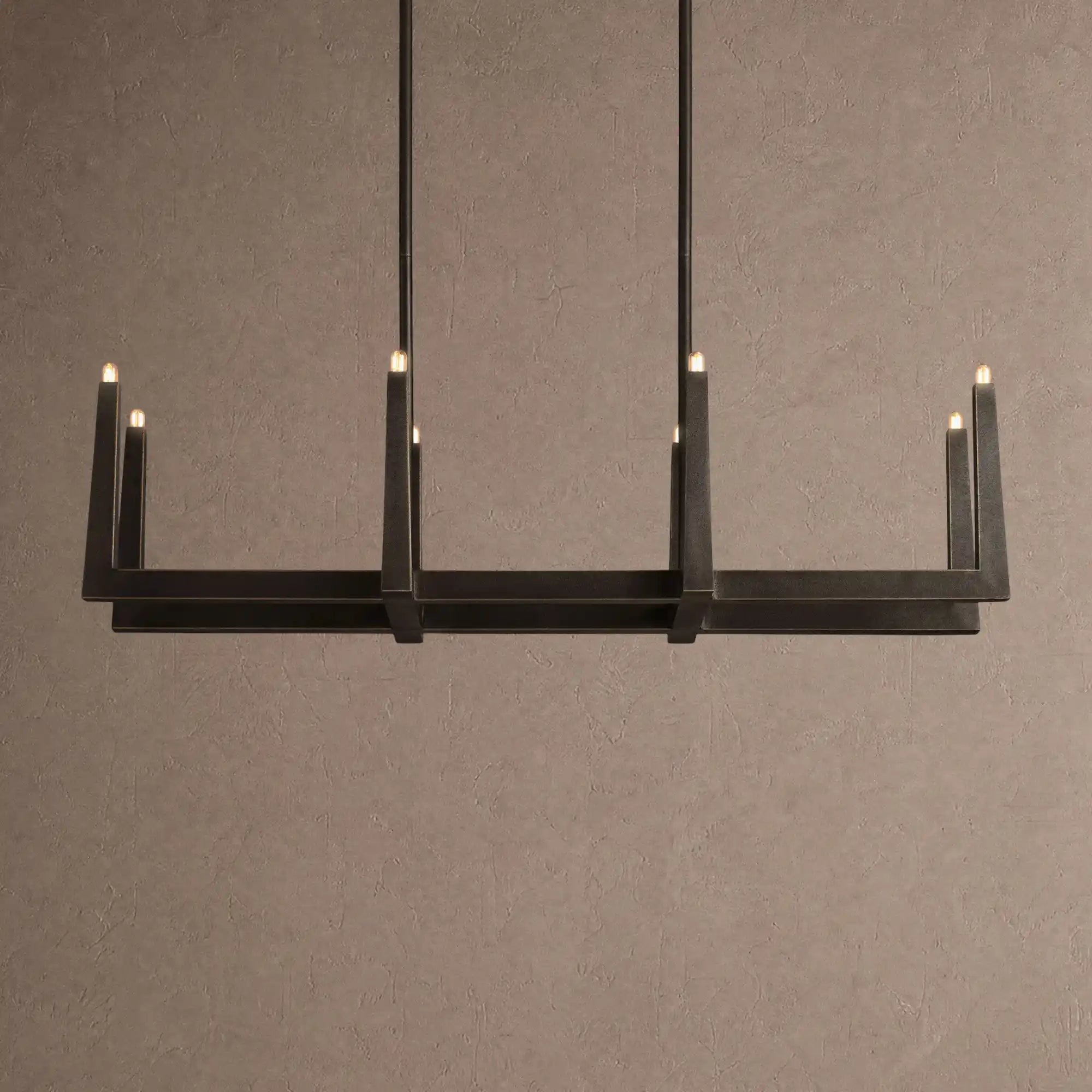 Emmet Linear Chandelier 48-inch-8 Bronze