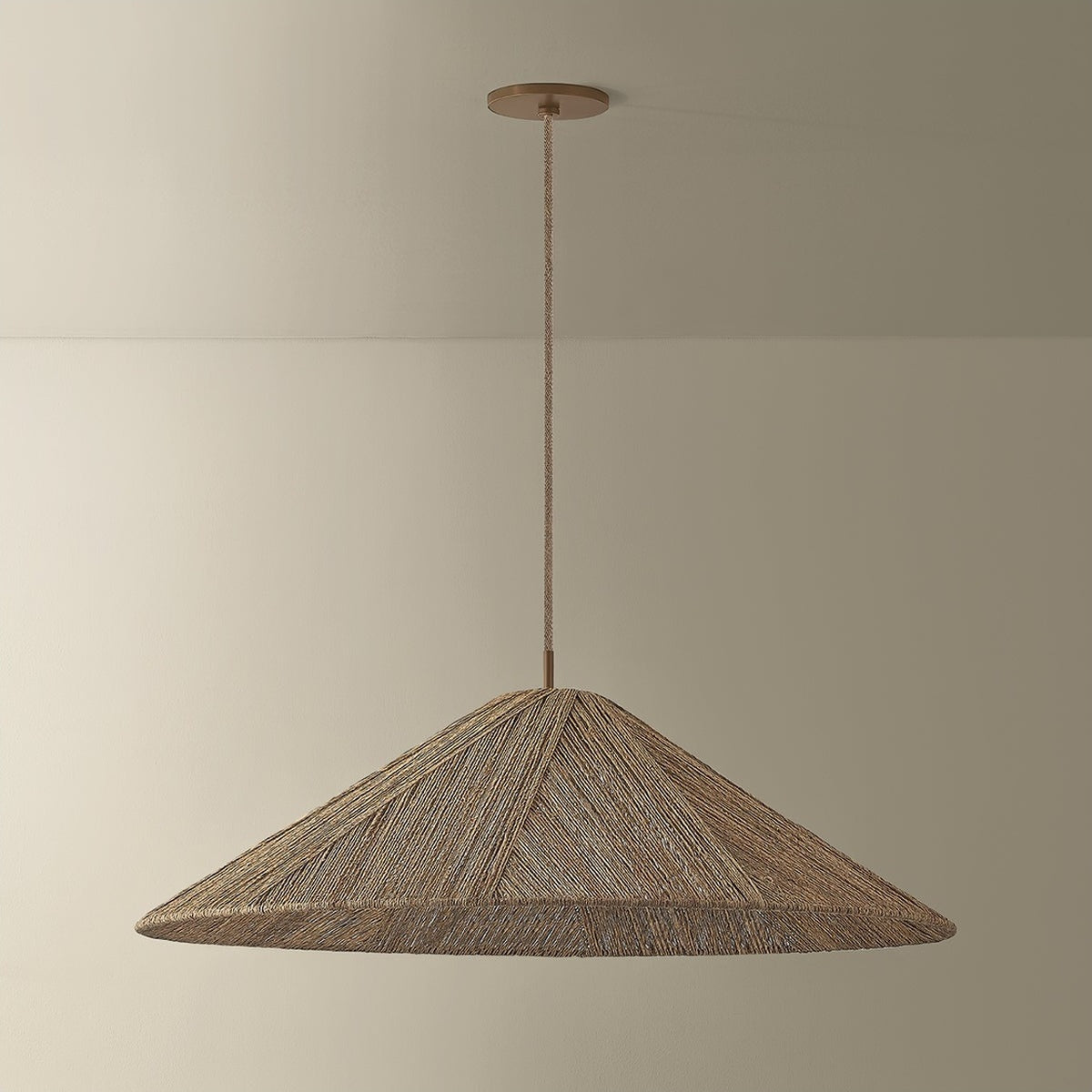 Woven Disc Pendant Light