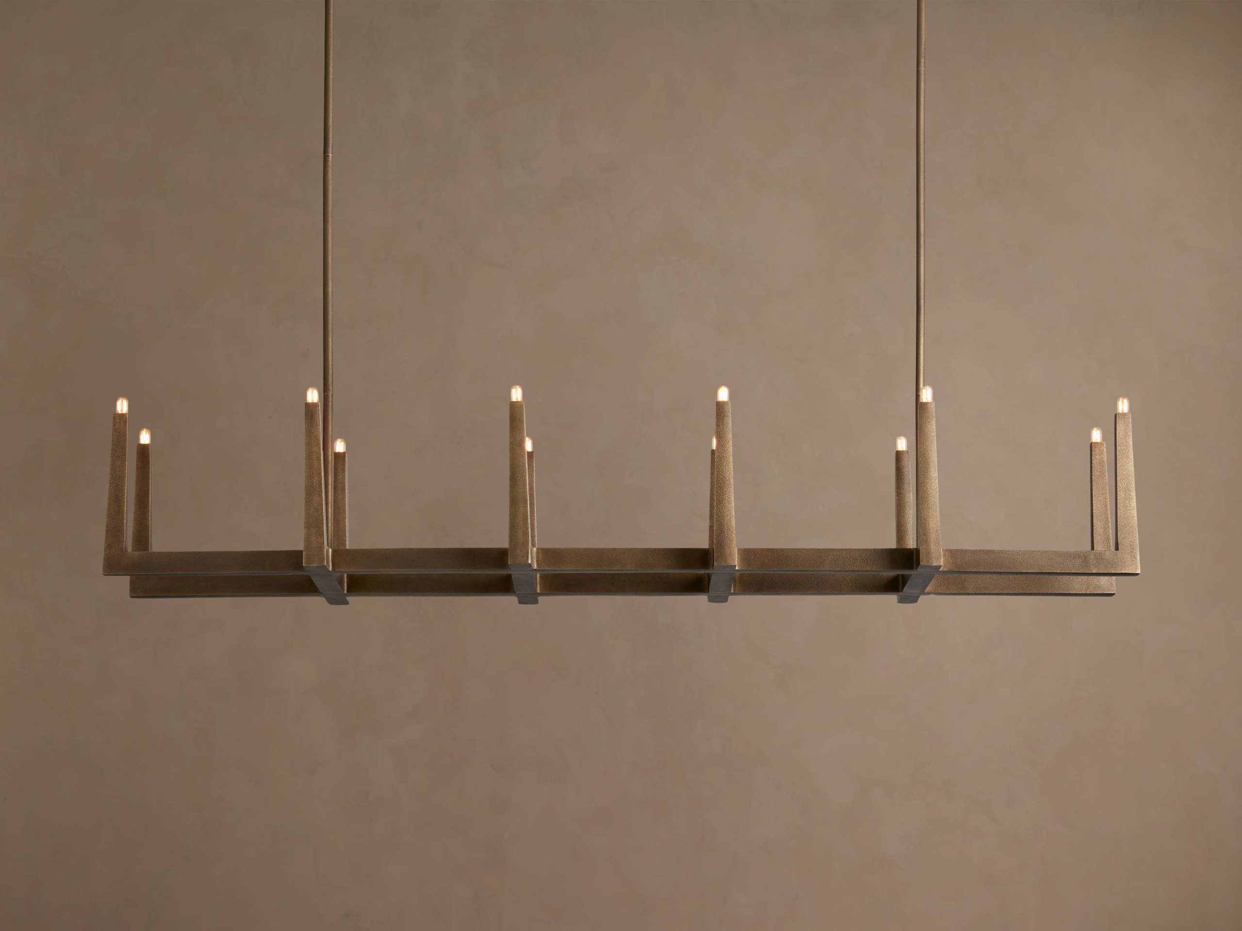 Emmet Linear Chandelier - Brass, 72", 12-Light