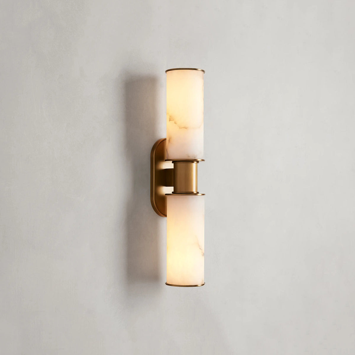 Harlin Double Sconce in Alabaster