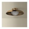 Patina Brass Prismatic Glass Semi Flush Ceiling Light
