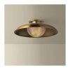 Patina Brass Prismatic Glass Semi Flush Ceiling Light