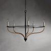 Rosalind Rattan Chandelier in Black