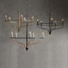 Rosalind Rattan Chandelier in Black