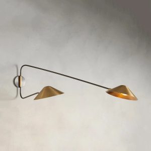 Simms Long Arm Double Sconce